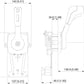 Ultraflex Einhebelschaltung B310B verchromt für Seitenmontage für Schaltung und Gas mit Leerlaufstellung und Trimmfunktion