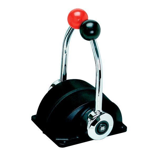 Ultraflex Doppelhebelschaltung B324 Aluminium schwarz zum Aufbau