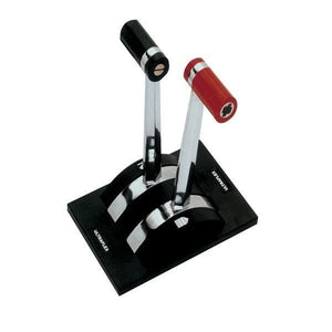 Ultraflex Doppelhebelschaltung B50 zum Einbau Aluminium verchromt gerader Handgriff