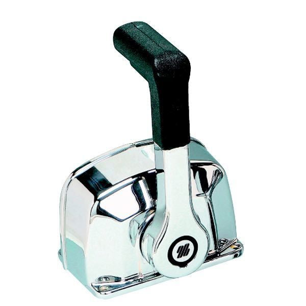 Ultraflex Einhebelschaltung B665 Aluminium verchromt für Aufbaumontage für Schaltung und Gas mit Leerlaufstellung