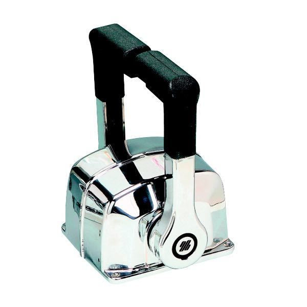 Ultraflex Doppelhebelschaltung B666 Aluminium verchromt für Aufbaumontage für Schaltung und Gas mit Leerlaufstellung