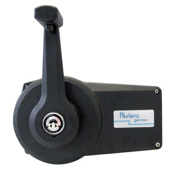 Nordflex Einhebelschaltung B92 Aluminium weiss für Seitenmontage für Schaltung und Gas mit Leerlaufstellung und Sperre