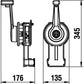 Ultraflex Einhebelschaltung B95 rostfreier Stahl/Kunststoff weiss für Seitenmontage für Schaltung und Gas mit Leerlaufstellung