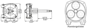 Ultraflex Lenkgetriebe T81FC mit Planetengetriebe