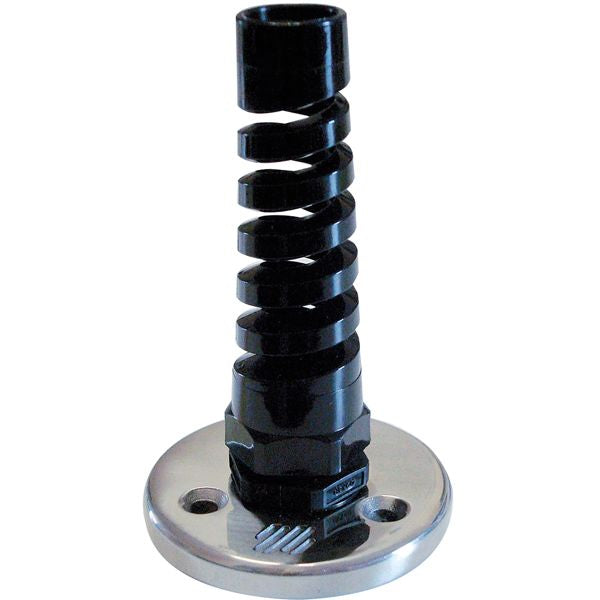 Ultraflex Schlauchschutz für Hydraulikschlauch schwarz mit Flansch aus rostfreiem Stahl