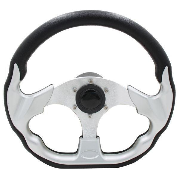 Steuerrad Aluminium schwarz mit Nabe 3/4 D=318/303mm