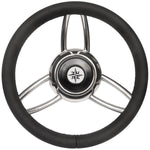 Savoretti Steuerrad 35 cm – polierte Edelstahl-Speichen