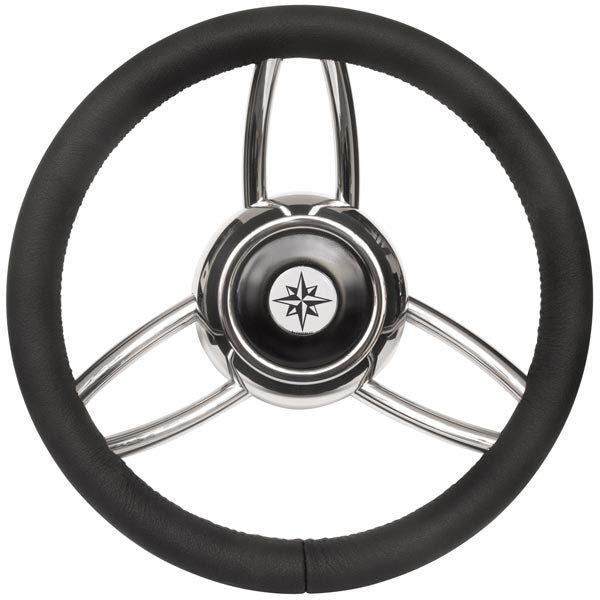 Savoretti Steuerrad 35 cm – polierte Edelstahl-Speichen