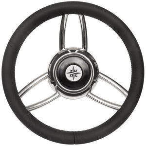 Savoretti Steuerrad 35 cm – polierte Edelstahl-Speichen