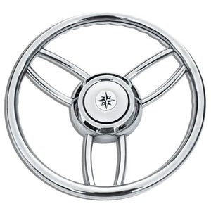 Savoretti Steuerrad 35 cm – polierte Edelstahl-Speichen