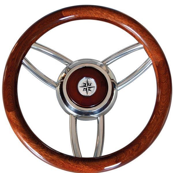Savoretti Steuerrad 35 cm – polierte Edelstahl-Speichen