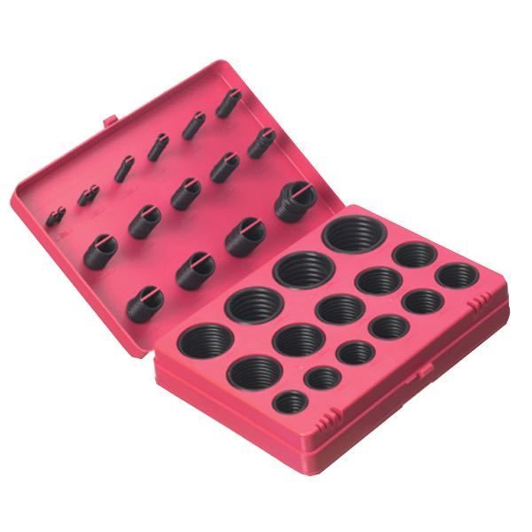 O-Ring Sortiment in Kunststoffkasten zöllige Masse 30 Grössen 382 Stück