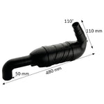 Auspuff Schwanenhals Kunststoff 90°/110° für Schlauch ID=40/45/50mm