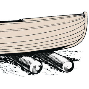 Rolle für Bootstransport L=125cm D=30cm Last max. 600kg