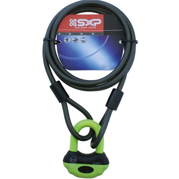 Schloss mit ummantelter Draht L=3m Klasse 3