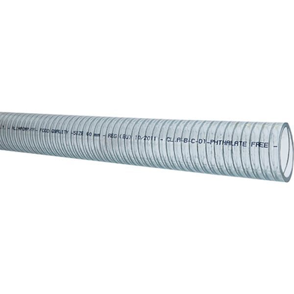 Gotthardt PVC-Schlauch mit Stahlspirale – transparent