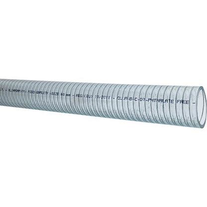 Gotthardt PVC-Schlauch mit Stahlspirale – transparent