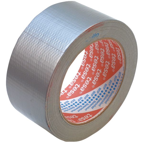 Tesa Silbertape – extra starkes Gewebe-Klebeband 48 mm × 50 m