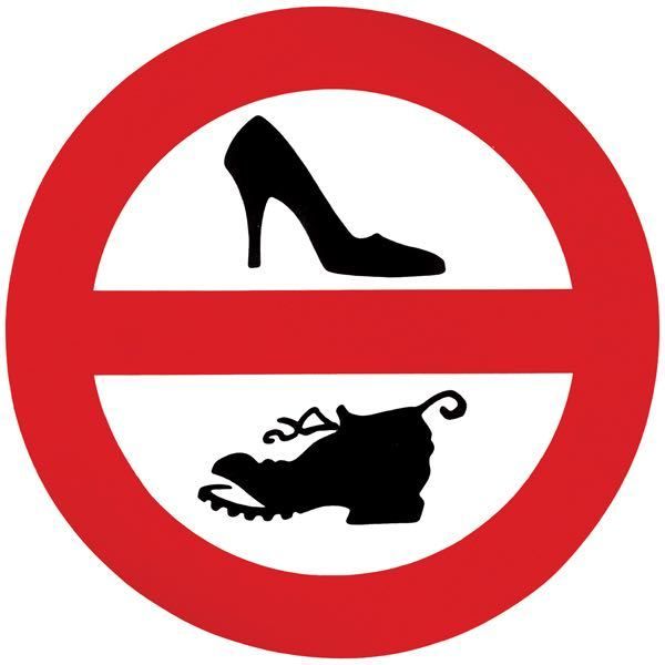 Aufkleber Keine Strassenschuhe D=13