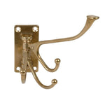 Kleiderhaken Messing 4 Doppelhaken