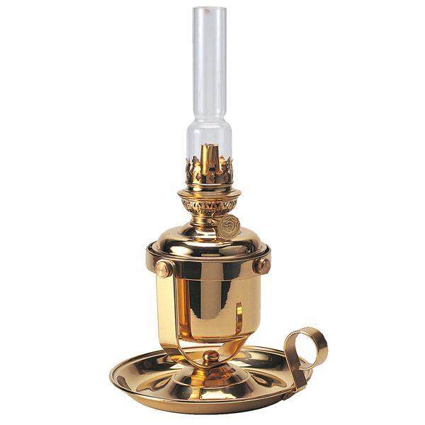 DHR Tisch-/Wandlampe Messing – klassische Petroleumlampe für Schiff und Zuhause