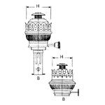 DHR Einsatz für Pertroleumlampe 20 mit Fassung für Glühlampe E27