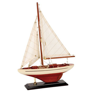 Bootsmodell Segelboot 25x6x35cm