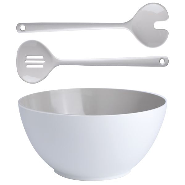 MARINE BUSINESS Harmony Salatschüssel mit Salatbesteck weiss/beige