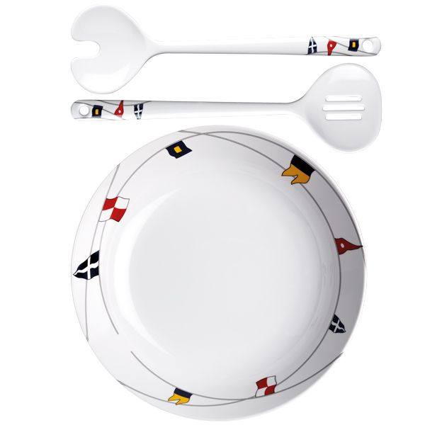 MARINE BUSINESS REGATA Salatschüssel D=25cm mit Salatbesteck