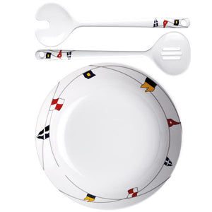 MARINE BUSINESS REGATA Salatschüssel D=25cm mit Salatbesteck