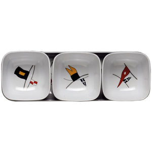 Marine Business Regata Snackschüsseln-Set – rutschfeste Bordgeschirr-Serie