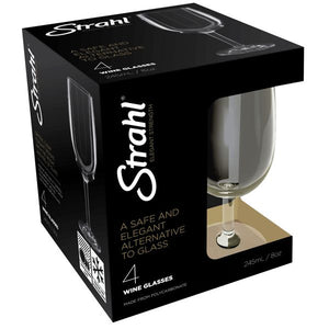 Strahl Weinglas aus Polykarbonat 245ml 4 Stück in Geschenkverpackung