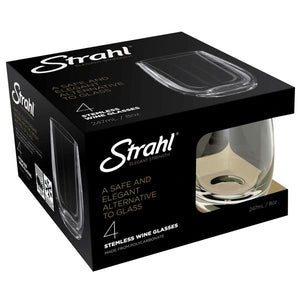 Strahl Weinglas aus Polykarbonat 247ml 4 Stück in Geschenkverpackung