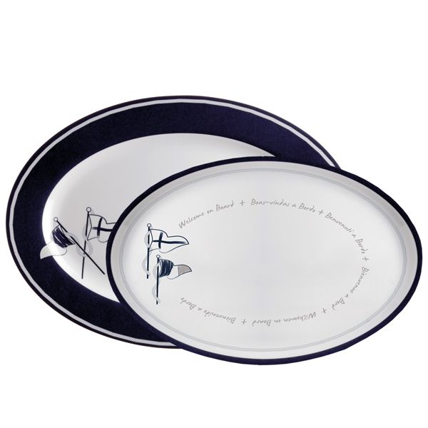 MARINE BUSINESS On Board Servierteller D=30/22cm und D=35x25cm 2 Stück