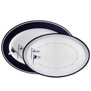 MARINE BUSINESS On Board Servierteller D=30/22cm und D=35x25cm 2 Stück