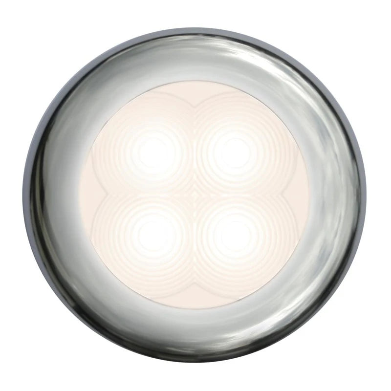 Hella LED RND SL WRM WHT 12V SS RIM