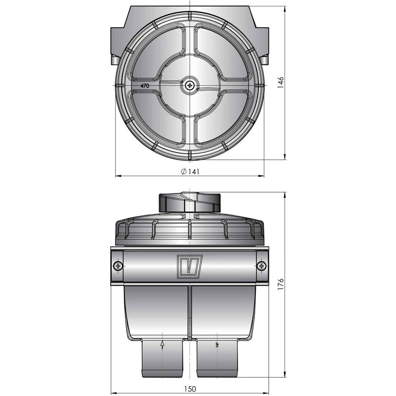 Vetus Kühlwasserfilter Typ 470 - 38