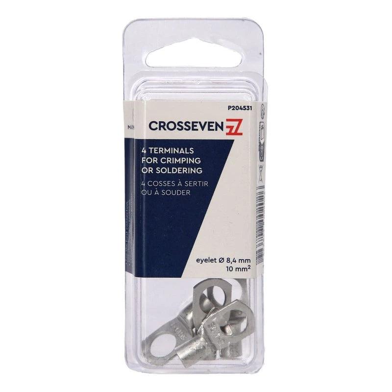 Crosseven Kupfer-Rohrkabelschuhe ø8