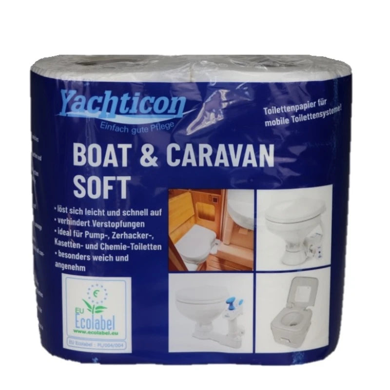 Yachticon Boat & Caravan Soft WC Papier 4 Rollen