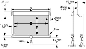 Oceanair Hatchshade 750 HSH2 – Kassettenrollo für Decksluken