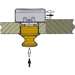 Vetus Druckknopfverschl. Chrom
