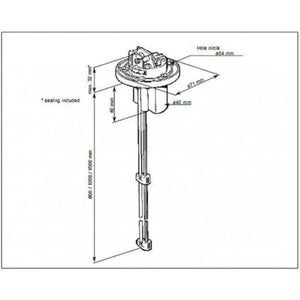 Veratron VDO Frischwasserfüllstand-Geber 80-600mm