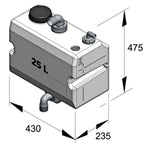 Vetus Schmutzwassertank 25 Ltr. Wandhängend