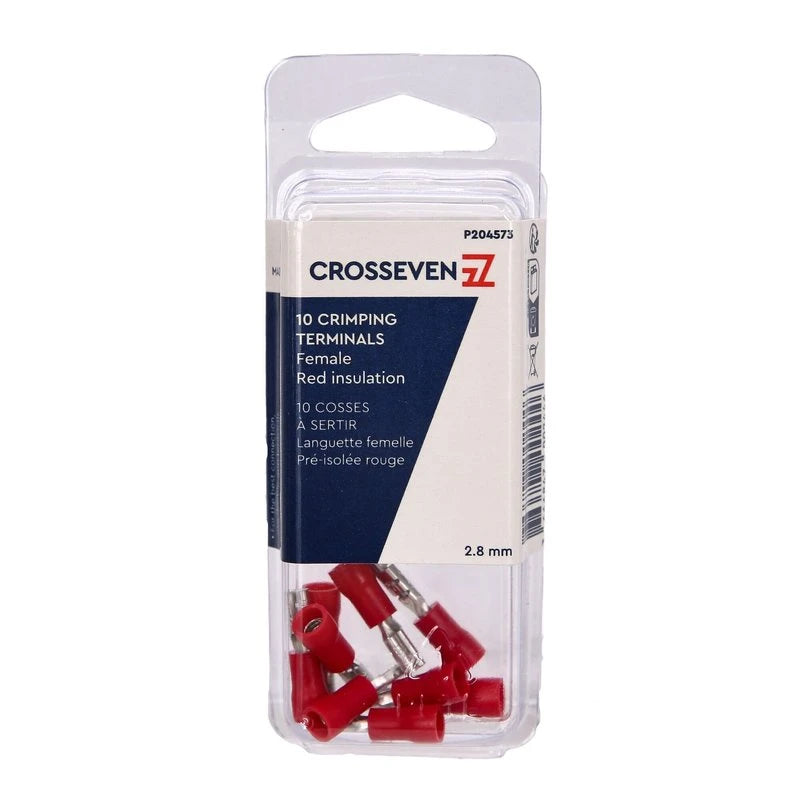Crosseven Isolierte Flachsteckerhülse Rot 2