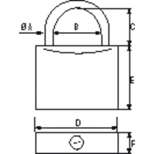 PLASTIMO 1 VORHAENGESCHLOSS 45 MM BREITE