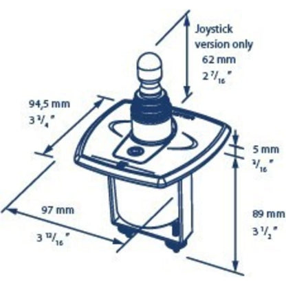 Vetus Bugschraubenpanel mit Joystick 12/24V