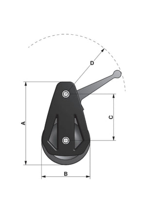 Doppel-Decksblock Aluminium Typ 100 mit Hebelklemme