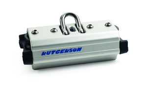 Rutgerson Großschot-Traveller mit Bügel und Umlenkung – harteloxiertes Aluminium mit Roll-Link-Lagern