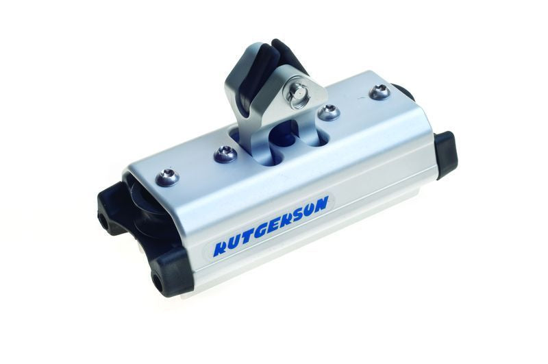 Rutgerson Großschot-Traveller mit Bügel und Umlenkung – harteloxiertes Aluminium mit Roll-Link-Lagern