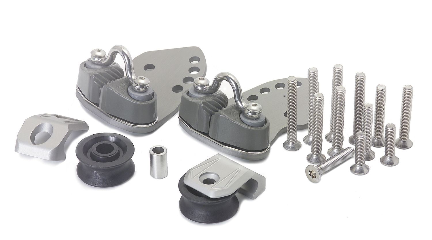 Kontrollleinen-Umlenkung einscheibig mit Klemme (Paar)